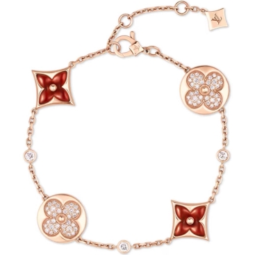 Lắc tay Louis Vuitton Color Blossom BB Multi-Pattern Bracelet Cornelian and Diamonds
