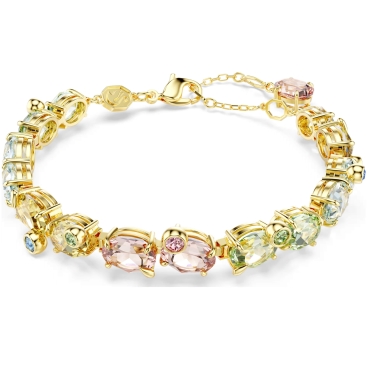 Lắc tay Swarovski Gema Bracelet Mixed Cuts Multicolored Gold-tone Plated 5705808