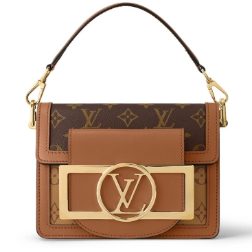 Túi đeo chéo nữ LV Louis Vuitton Mini Dauphine Lock XL Monogram Coated Canvas